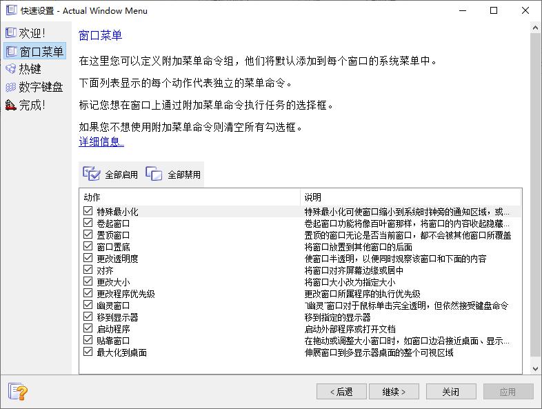 Actual Window Menu下载,窗口管理,窗口配置